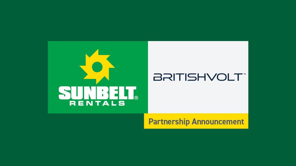 BritishVolt and Sunbelt Rentals Partnership logos partnership graphic  