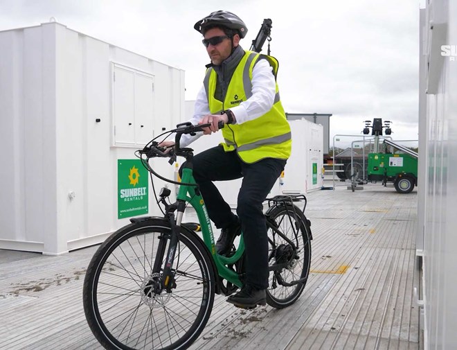 Guest Riding A Sunbelt Electric Bike