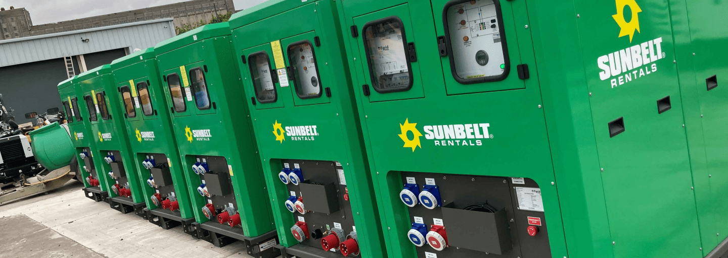 An example of our battery storage units at Sunbelt Rentals