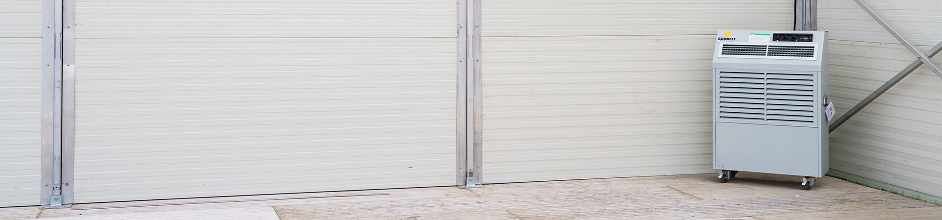 FRAL Air Con Unit Sat In The Corner Of An Industrial Gazebo