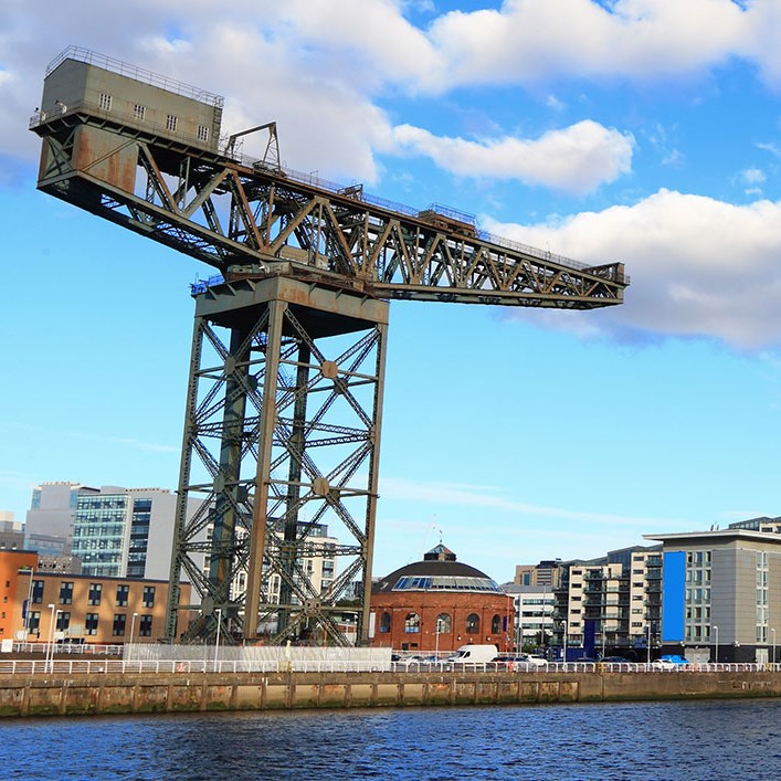 Finnieston Giant Cantilever Crane Beside The River Clyde In Glasgow Scotland