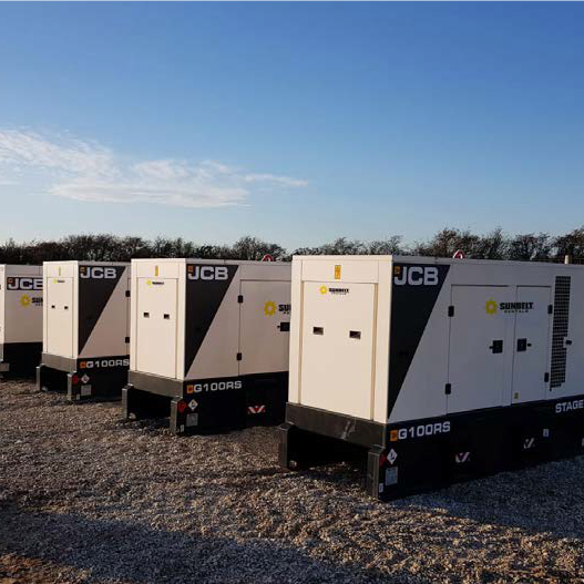 JCB generators outdoors