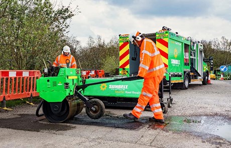 Sunbelt Rentals partnered with Thermal Road Repairs to provide road repairing and pothole solutions