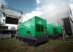 Sunbelt Rentals green power generator at music festival
