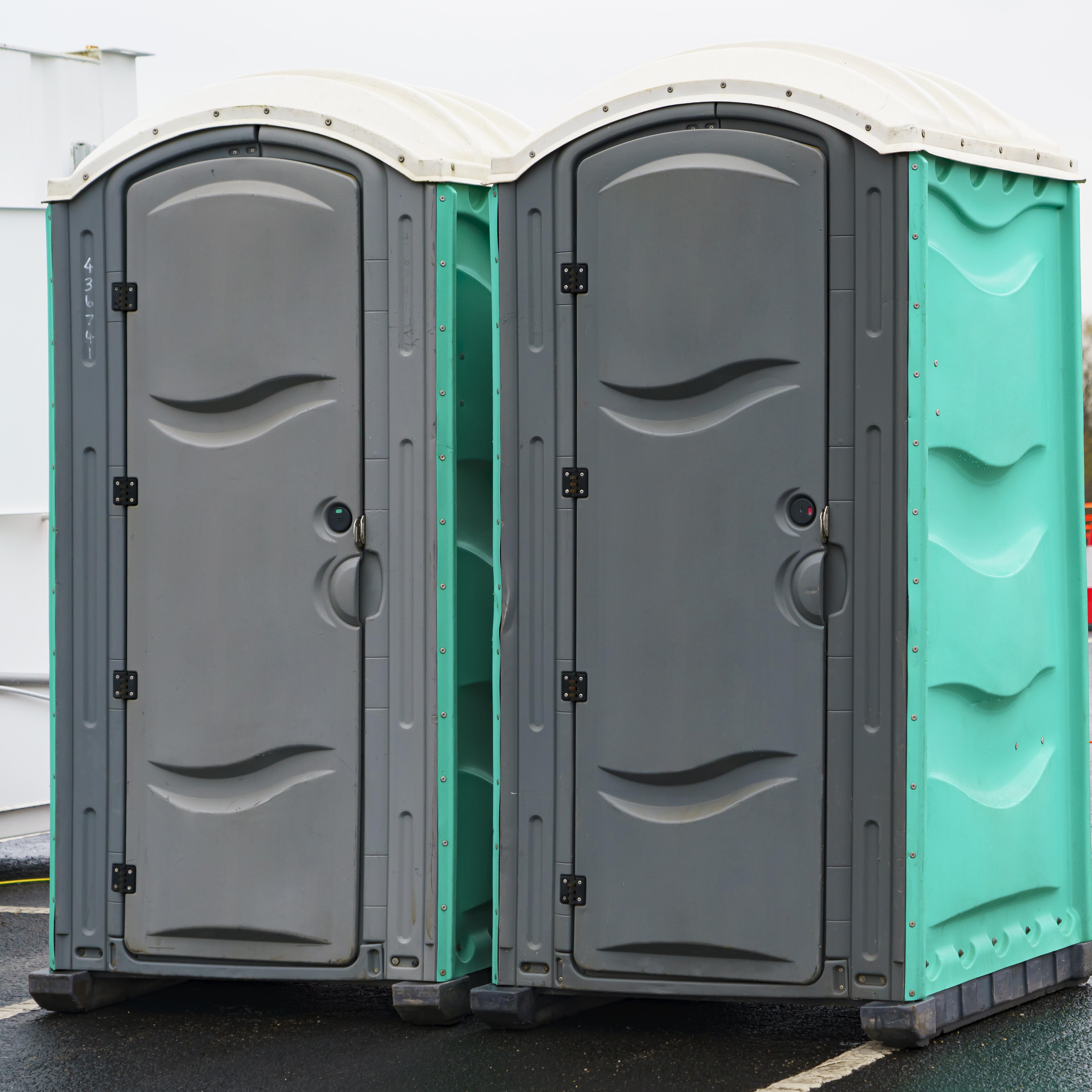 Portaloos stood up on a car park