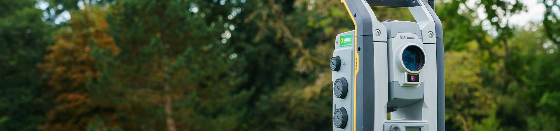 Sunbelt Branded 3D Trimble Laser Scanner In Situ At A Park Next To A Pond