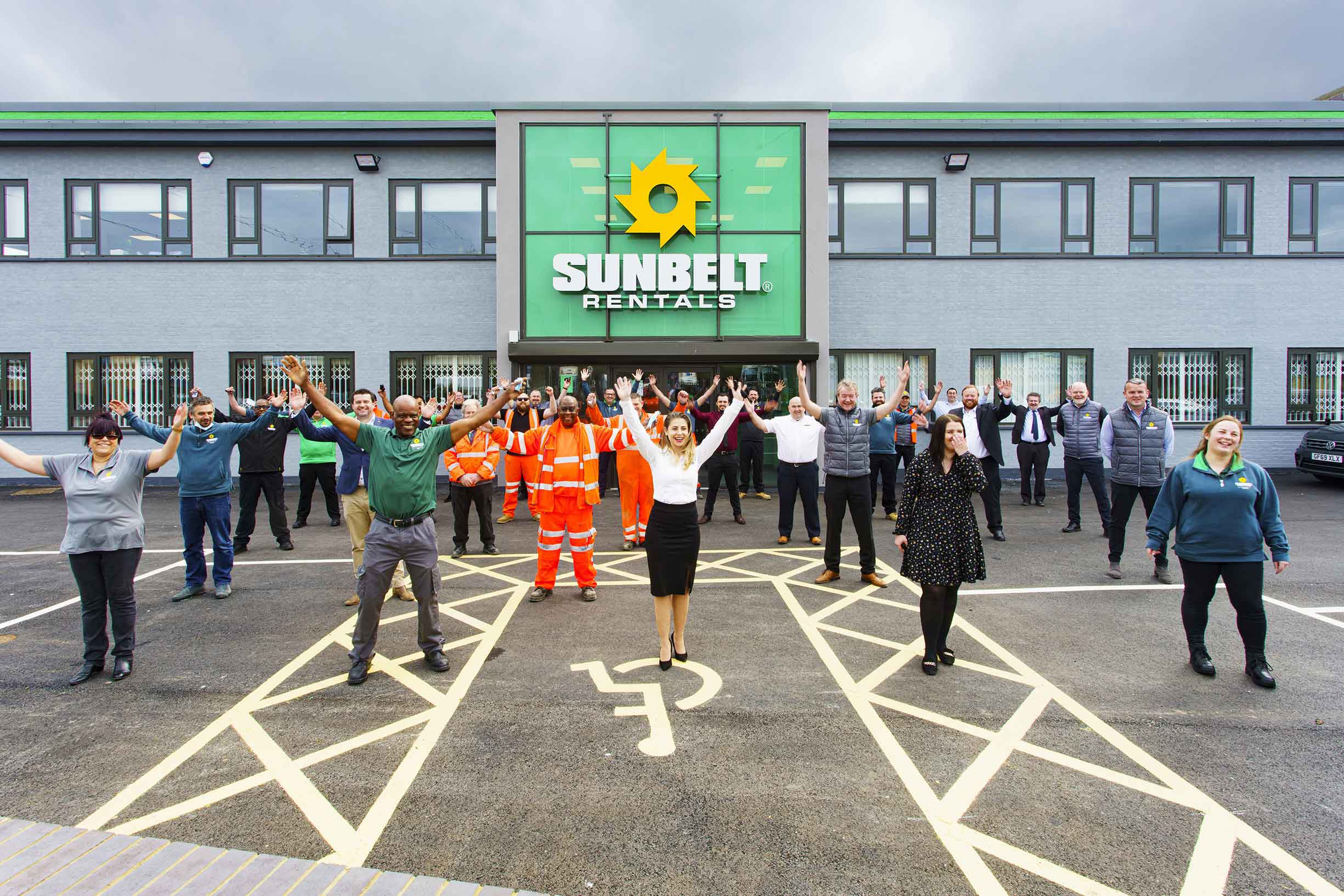 Sunbelt Rentals Heathrow Colleagues Celebrating