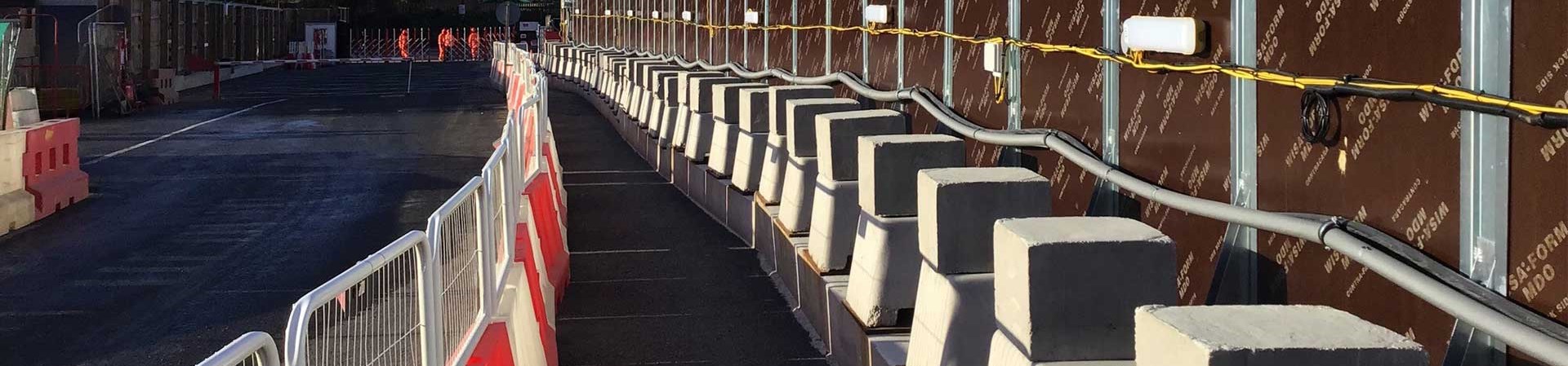 Power Cables Following A Pedestrian Path