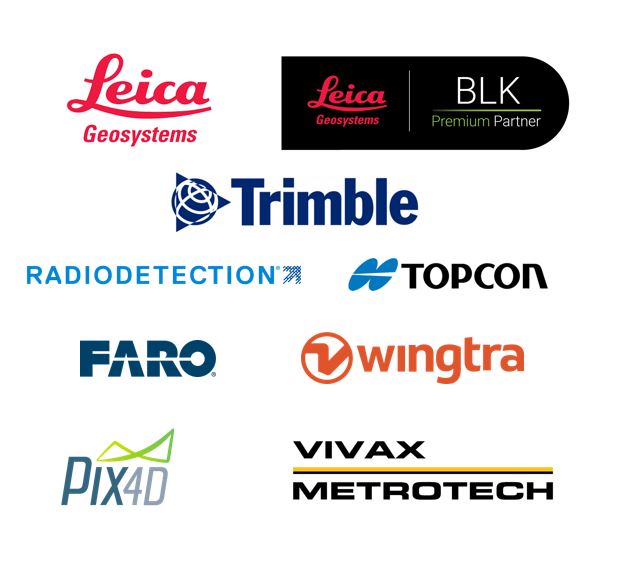 Sunbelt Rentals Survey Partnership brands include: Leica, Trimble, BLK, Wingtra, Vivax, Faro & Topcon