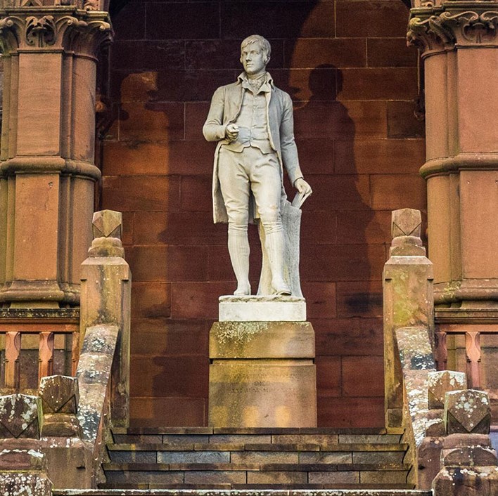 A Statue To The Scots Poet Rabbie Burns Kilmarnock