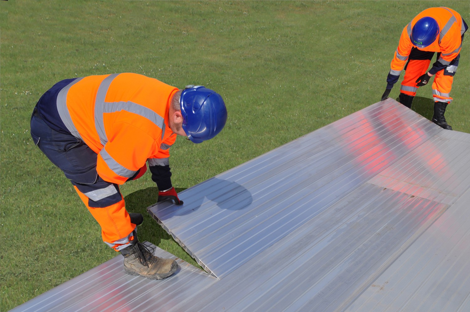 engineers laying down Tigertrak
