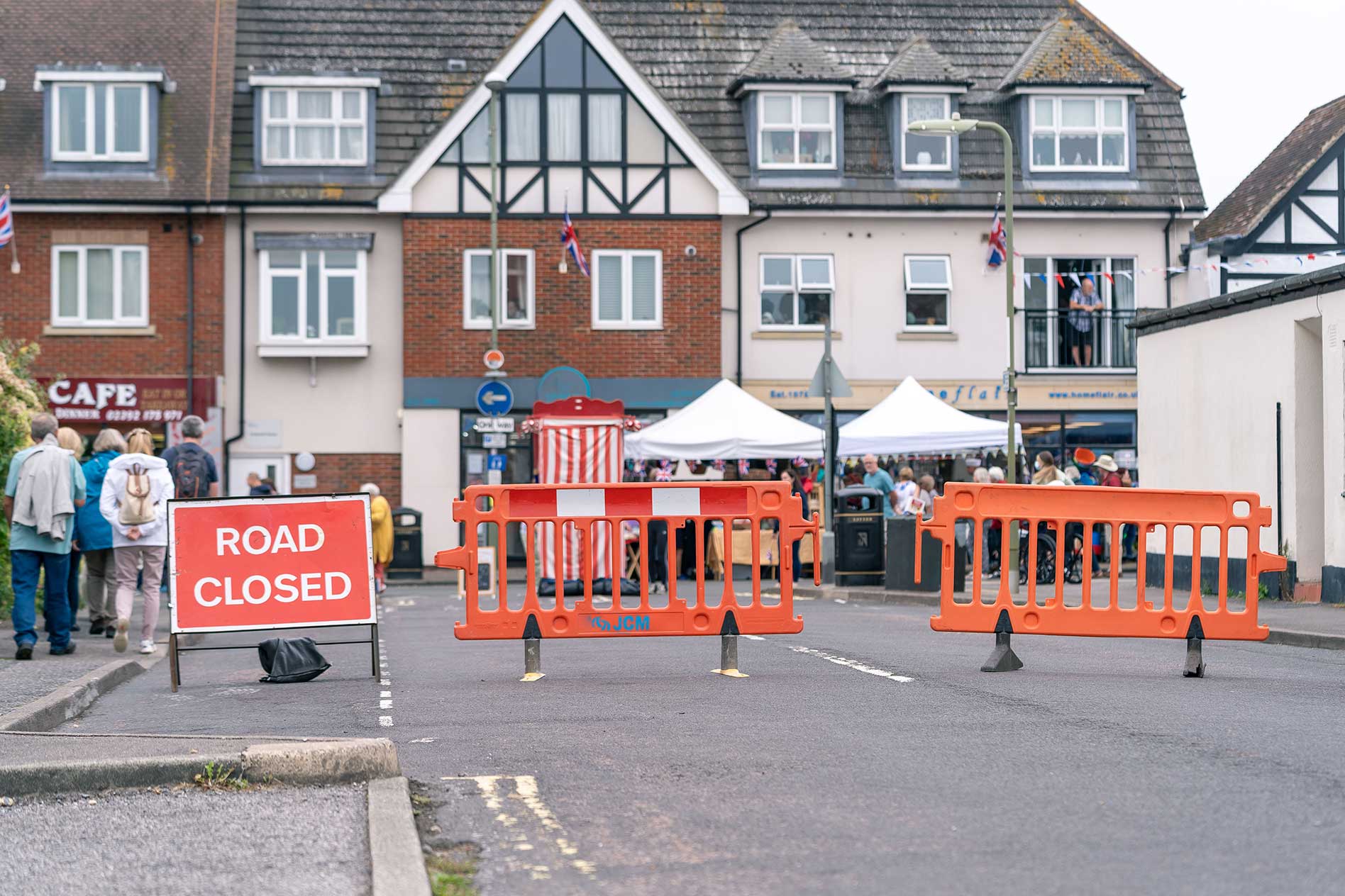 Road Traffic Barriers Blocking Off A One Way Street