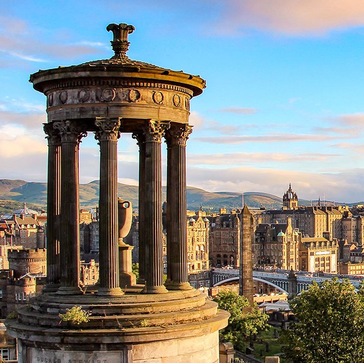 Edinburgh Skyline As Seen From Calton Hill