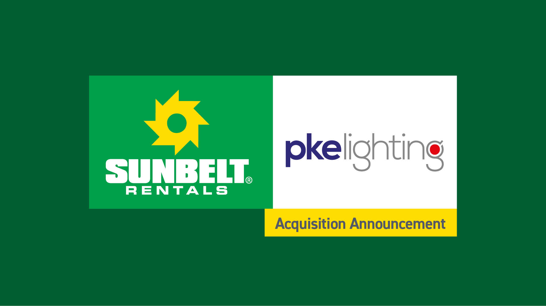 Sunbelt Rentals Acquires PKE Lighting Sunbelt Rentals
