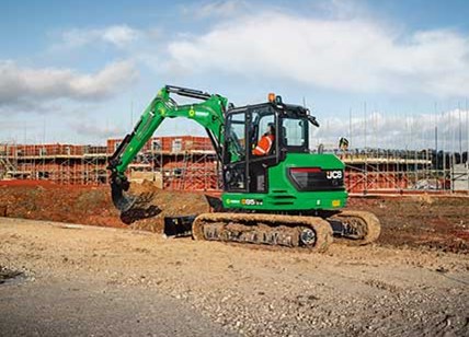 Excavator Placed On Housing Construction Site