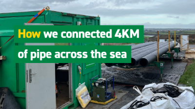 Connecting 4km of pipeline for the Greenlink energy project