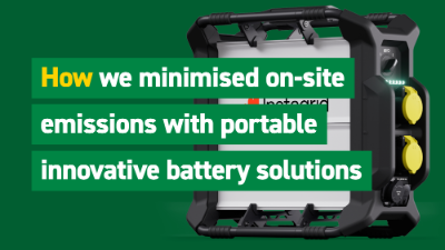 Reducing on-site emissions with portable battery power